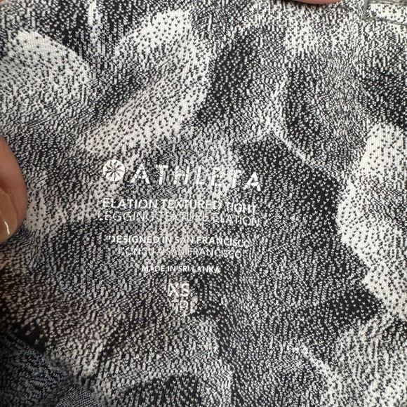 Athleta Floral Gray and Solid Tan Legging bundle - Picture 5 of 5